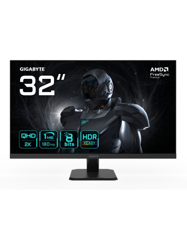 GS32QA Monitor Gaming 32 QHD - 2560 x 1440, 180Hz, 1ms, 300 cd/m², FreeSync Premium, HDR Ready, HDMI 2.0, DisplayPort 1.4