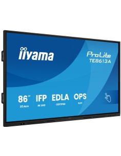 TE8613A-B2AG pantalla de señalización Panel plano interactivo 2,17 m (85.6") Wifi 500 cd / m² 4K Ultra HD Negro Pantalla táctil 