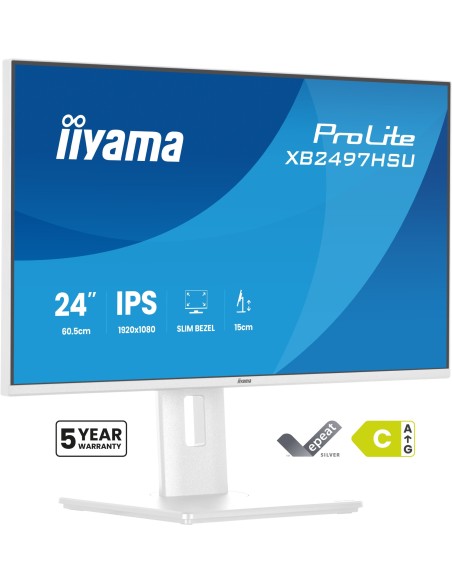 ProLite XB2497HSU-W1 pantalla para PC 60,5 cm (23.8") 1920 x 1080 Pixeles Full HD LED Blanco