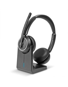 L118 Auriculares Alámbrico Diadema Oficina/Centro de llamadas USB Tipo C Bluetooth Base de carga Negro