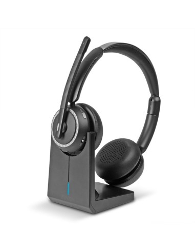 L118 Auriculares Alámbrico Diadema Oficina/Centro de llamadas USB Tipo C Bluetooth Base de carga Negro
