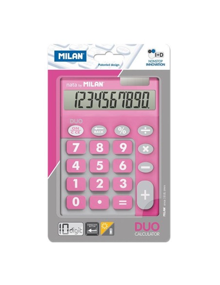 MILAN CALCULADORA TOUCH DUO 10 DIGITOS DUAL BLISTER ROSA