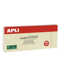 Pack 12 tacos notas adhesivas 40x50mm amarillo apli