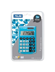 MILAN CALCULADORA AZUL POCKET 8 DIGITOS DUAL BLISTER