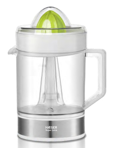 Super Juice prensa de cítricos eléctricos 1,2 L 40 W Blanco, Transparente, Plata, Verde