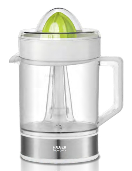Super Juice prensa de cítricos eléctricos 1,2 L 40 W Blanco, Transparente, Plata, Verde