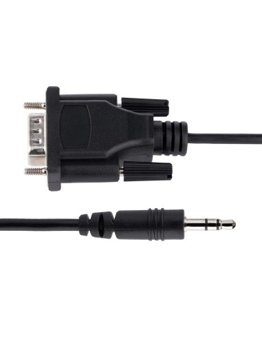 Cable de 1m Serie DB9 a 3,5mm para la Configuración de Dispositivos Serie - Cable RS232 DB9 macho a 3,5 mm para Calibrar Dispos
