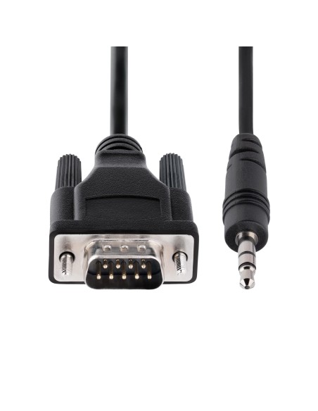 Cable de 1m Serie DB9 a 3,5mm para la Configuración de Dispositivos Serie - Cable RS232 DB9 macho a 3,5 mm para Calibrar Dispos