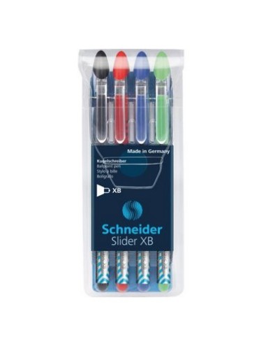 Slider Basic Negro, Azul, Verde, Rojo Bolígrafo Extra-grueso 4 pieza(s)