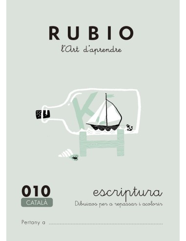 Escriptura rubio dibuixos per a repassar i pintar