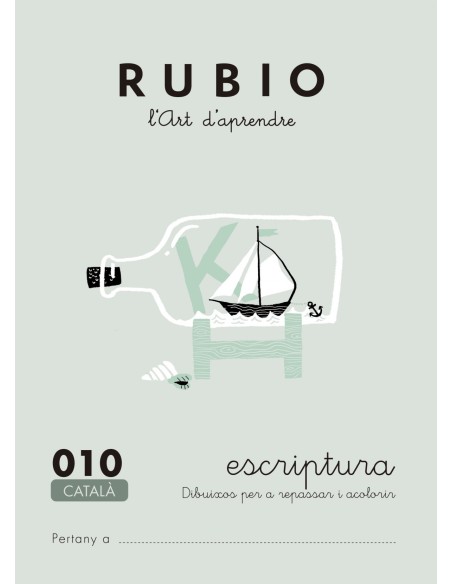 Escriptura rubio dibuixos per a repassar i pintar