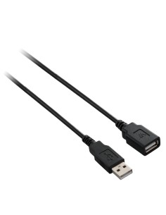 Cable de extensión USB negro con conector USB 2.0 A hembra a USB 2.0 A macho 3m 10ft