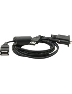VM1052CABLE adaptador de cable D9 USB A + USB A Negro