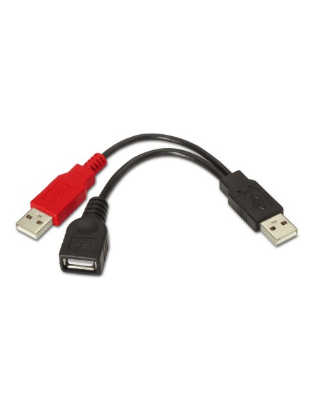 A101-0030 cable USB 0,15 m USB 2.0 2 x USB A USB A Negro, Rojo