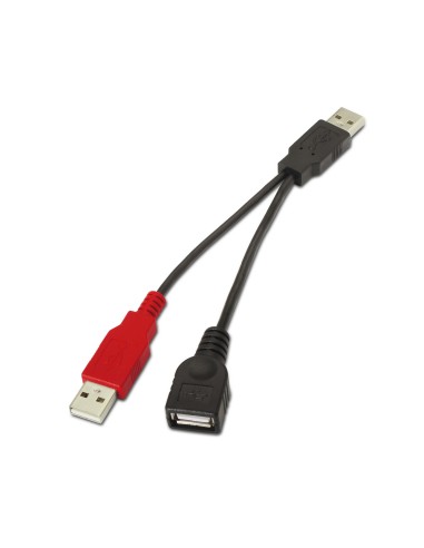A101-0030 cable USB 0,15 m USB 2.0 2 x USB A USB A Negro, Rojo