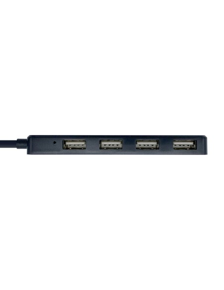Hub USB 2.0, Tipo A/M - 4 x Tipo A/H, Negro, 30 cm