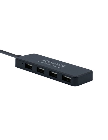 Hub USB 2.0, Tipo A/M - 4 x Tipo A/H, Negro, 30 cm