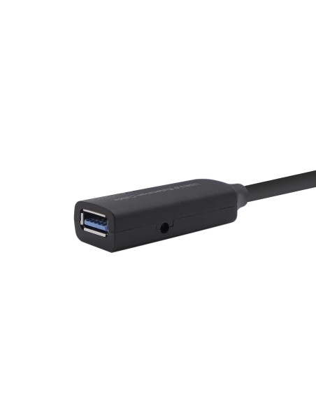 Cable USB 3.0 Prolongador con amplificador y alim., Tipo A/M-A/H, Negro, 10m