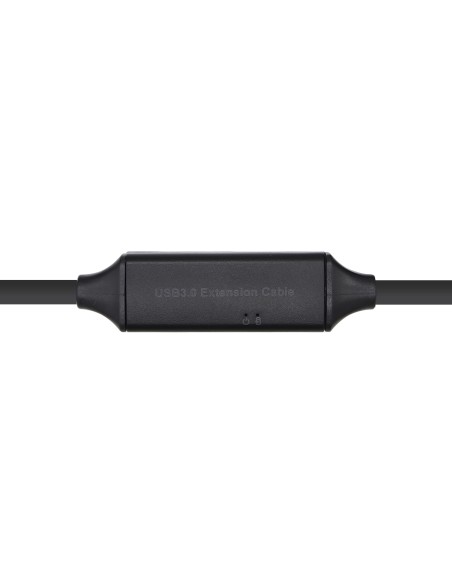 Cable USB 3.0 Prolongador con amplificador y alim., Tipo A/M-A/H, Negro, 10m
