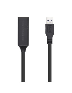 Cable USB 3.0 Prolongador con amplificador y alim., Tipo A/M-A/H, Negro, 15m