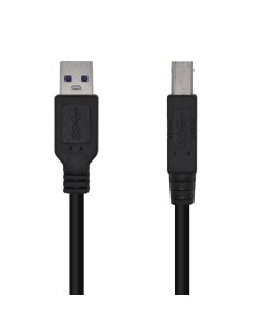 Cable USB 3.0 Impresora Tipo A/M-B/M, Negro, 2.0m