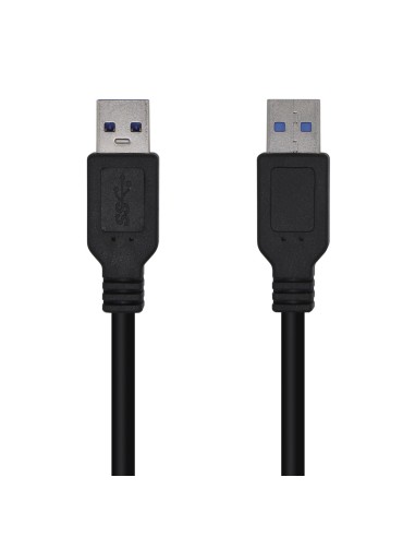 Cable USB 3.0, Tipo A/M-A/M, Negro, 2.0m