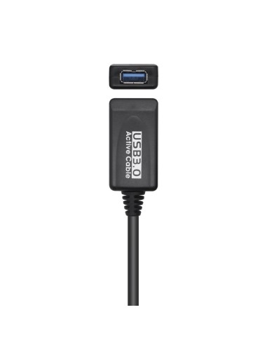Cable USB 3.0 Prolongador Con Amplificador, Tipo A/M-A/H, Negro, 5.0m