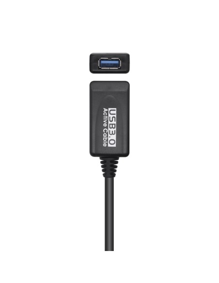 Cable USB 3.0 Prolongador Con Amplificador, Tipo A/M-A/H, Negro, 5.0m