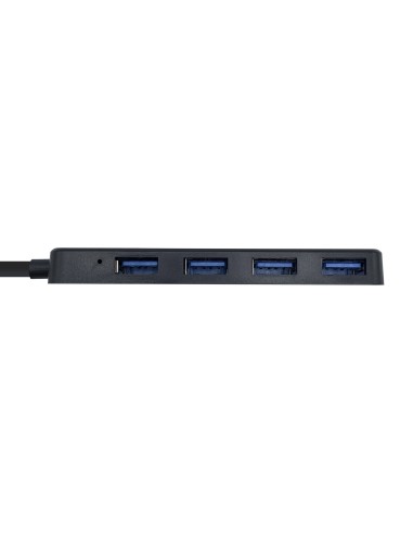 Hub USB 3.0, Tipo A/M - 4 x Tipo A/H, Negro, 30 cm