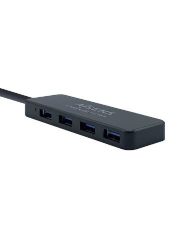 Hub USB 3.0, Tipo A/M - 4 x Tipo A/H, Negro, 30 cm