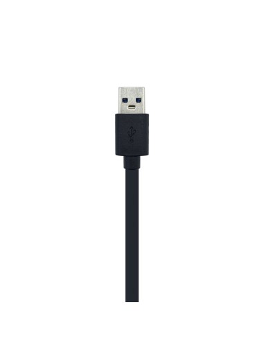 Hub USB 3.0, Tipo A/M - 4 x Tipo A/H, Negro, 30 cm
