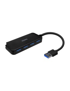 Hub USB 3.0, Tipo A/M-4x Tipo A/H, Negro, 15cm
