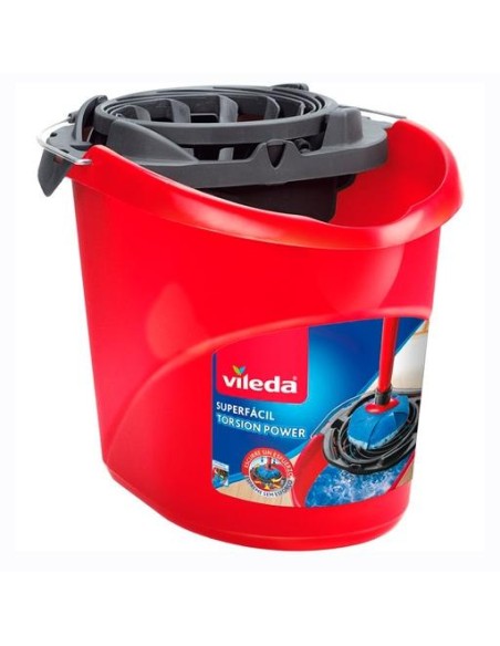 VILEDA CUBO DE FREGAR ESCURREFACIL 10L ROJO
