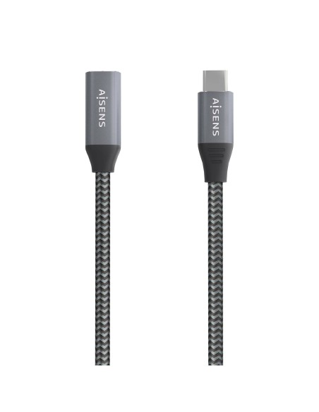 Cable USB 3.2 Gen2x2 Aluminio 20Gbps 8K@30Hz 5A 100W, Tipo USB-C/M-USB-C/H, Gris, 2.0 m