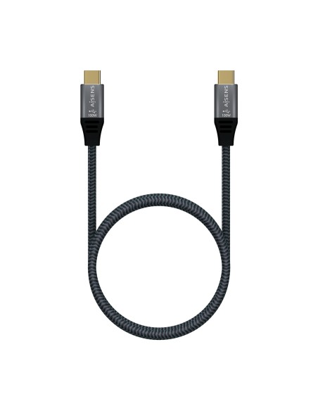 Cable USB 3.2 Gen2x2 Aluminio 20Gbps 8K@30Hz 5A 100W E-Mark, Tipo USB-C/M-USB-C/M, Gris, 1.0 m