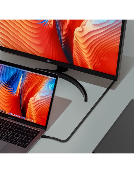 Cable USB 3.2 Gen2x2 20Gbps 8k@30Hz 5A 100w E-Marker, Tipo USB-C/M-USB-C/M, Negro, 0.6m