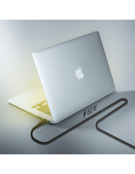 Cable USB 3.2 Gen1 5Gbps 4k@60Hz 3A 60W E-Marker, Tipo USB-C/M-USB-C/M, Negro, 5.0m