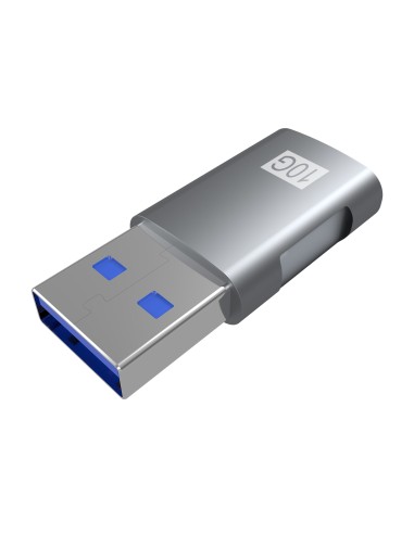 Mini Adaptador USB 3.2 GEN2 10G 3A, Tipo USB-C/H-A/M, Gris