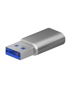 Mini Adaptador USB 3.2 Gen2 / USB 2.0 3A, Tipo USB-C/H-A/M, Gris