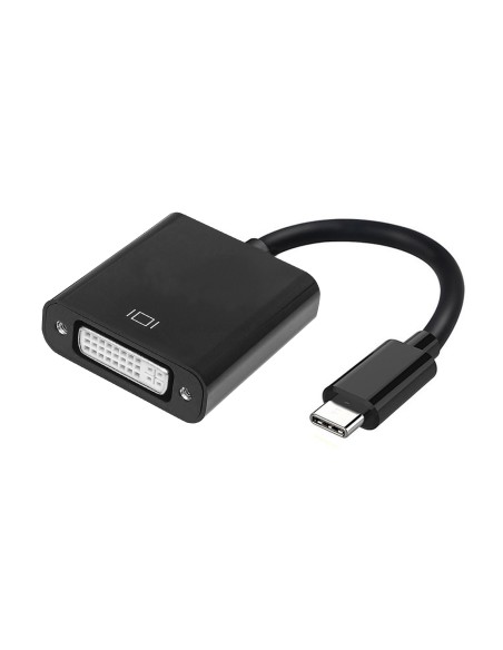 Conversor USB-C A DVI-I, USB-C/M - DVI 24+5/H, Negro, 15 cm