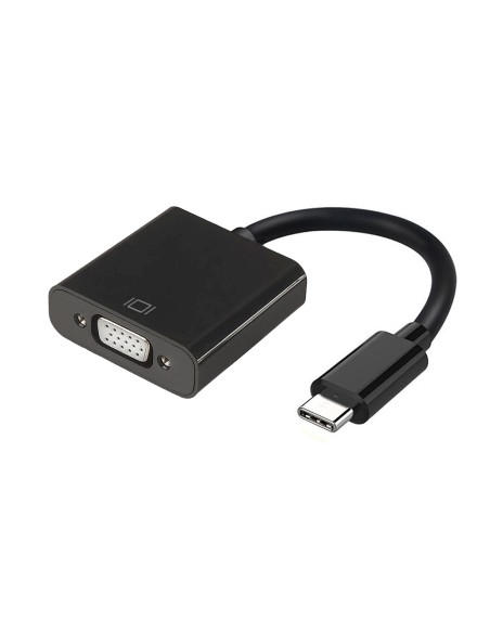 Conversor USB-C a VGA, USB-C/M - HDB15/H, Negro, 15cm