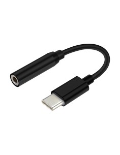 Conversor USB C a Audio 384KHz, USB C/M - jack 3.5/H, negro, 15 cm