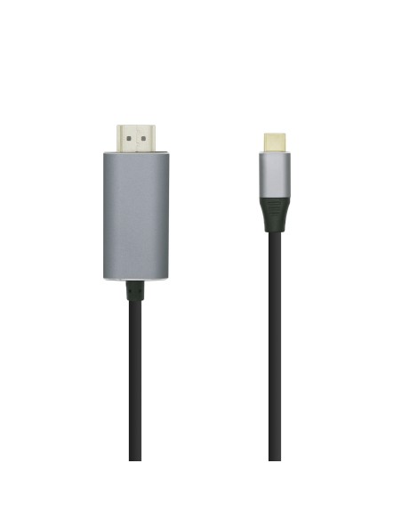 Cable conversor USB-C a HDMI 4K@60HZ, USB-C/M-HDMI/M, Negro, 0.8m