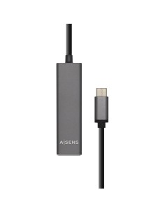 Hub USB 3.1 USB-C, USB-C/M - 4 x Tipo A/H, Gris, 15 cm