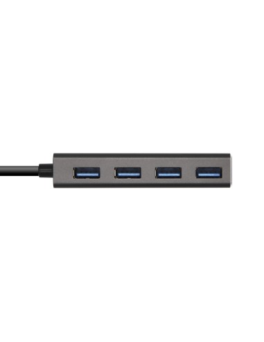 Hub USB 3.1 USB-C, USB-C/M - 4 x Tipo A/H, Gris, 15 cm