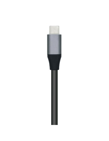 Hub USB 3.1 USB-C, USB-C/M - 4x Tipo A/H, Gris, 10 cm