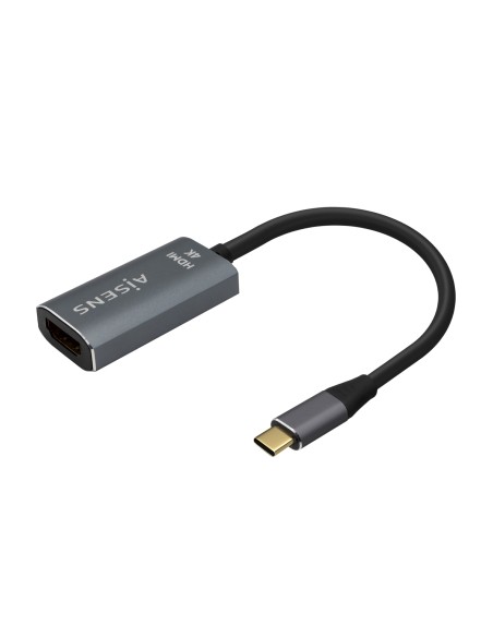 Conversor Aluminio USB-C a HDMI 4K@60Hz, USB-C/M-HDMI/H, Gris, 15cm