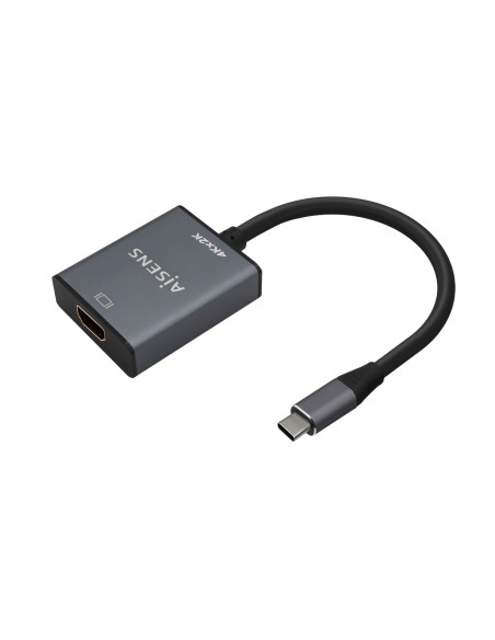 Conversor Aluminio USB-C A HDMI 4K@30Hz, USB-C/M-HDMI/H, Gris, 15cm