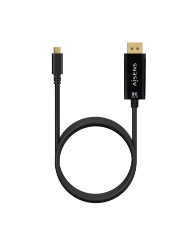 Cable Conversor USB-C a Displayport 8K@60Hz, USB-C/M-DP/M, Negro, 1.8M