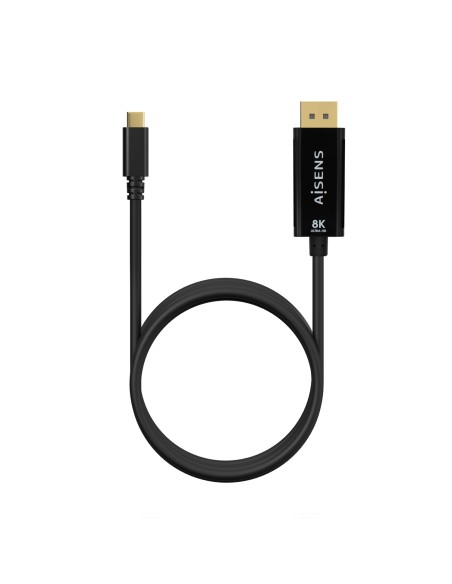Cable Conversor USB-C a Displayport 8K@60Hz, USB-C/M-DP/M, Negro, 1.8M